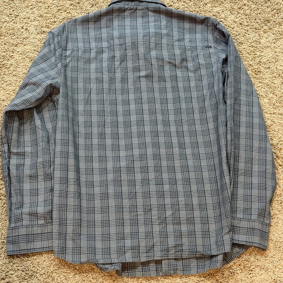 511 Tactical Snap Shirt Mens Medium Gray Plaid Long Sleeve Cotton Blend - Picture 3 of 4